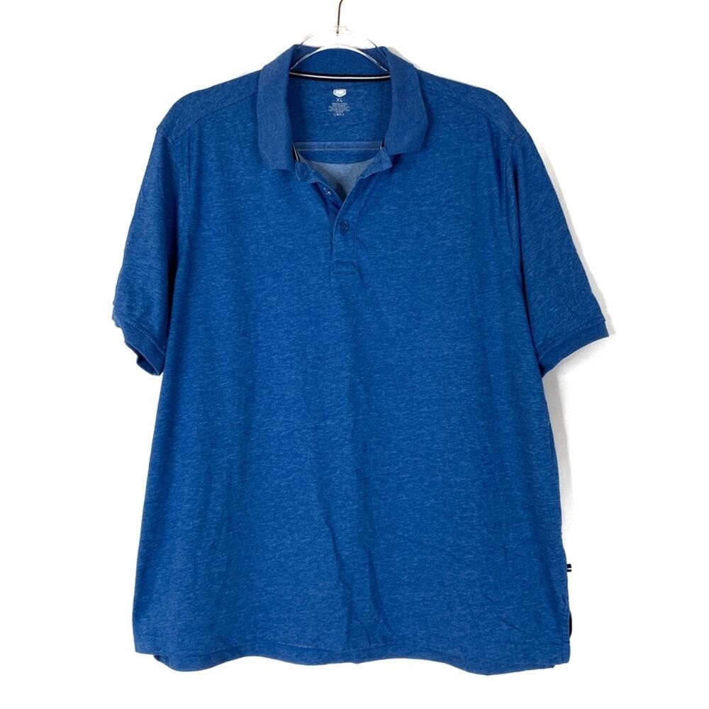 Berkley Jensen Blue Golf Polo Shirt Short Sleeve Poly-Cotton Mens X-Large